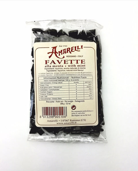 Liquirizia Amarelli Favette Menta Gr.100